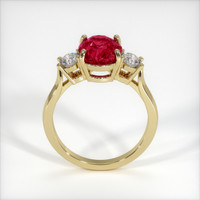 3.08 Ct. Pinkish Red Ruby Ring, 10K Yellow Gold 3