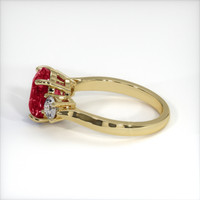 3.08 Ct. Pinkish Red Ruby Ring, 10K Yellow Gold 4