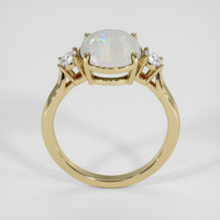 2.04 Ct. Multi Color White Opal (Light Opal) Ring, 14K Yellow Gold 3