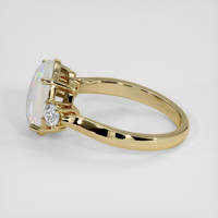 2.04 Ct. Multi Color White Opal (Light Opal) Ring, 14K Yellow Gold 4