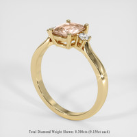 1.05 Ct. Sapphire Ring, 14K Yellow Gold 2