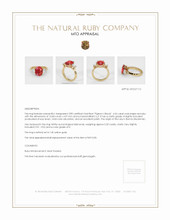 Ruby Ring 4.26 Ct., 14K Yellow Gold Appraisal