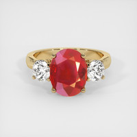 4.26 Ct. Ruby Ring, 14K Yellow Gold 1