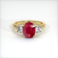 3.08 Ct. Ruby Ring, 14K Yellow Gold 1
