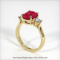3.08 Ct. Ruby Ring, 14K Yellow Gold 2