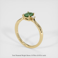 0.73 Ct. Sapphire Ring, 14K Yellow Gold 2