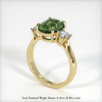 2.84 Ct. Yellowish Green Sapphire Ring, 14K Yellow Gold 2