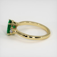 0.98 Ct. Emerald Ring, 18K Yellow Gold 4