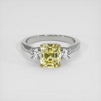 2.44 Ct. Yellow Sapphire Ring, 14K Yellow & White 1