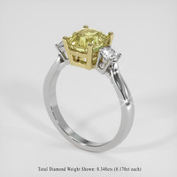 2.44 Ct. Yellow Sapphire Ring, 18K Yellow & White 2