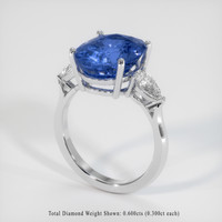 5.90 Ct. Sapphire Ring, Platinum 950 2