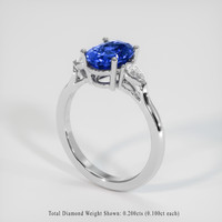 1.98 Ct. Blue Sapphire Ring, Platinum 950 2