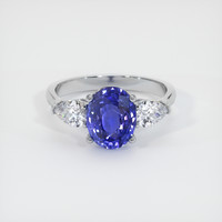 3.30 Ct. Blue Sapphire Ring, Platinum 950 1