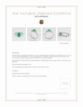 Three Stone Emerald Ring 1.00 Ct., Platinum 950 Appraisal