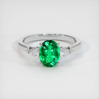 Three Stone Emerald Ring 1.00 Ct., Platinum 950 Preview