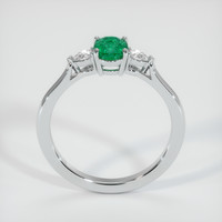 Three Stone Emerald Ring 0.76 Ct., Platinum 950 Preview