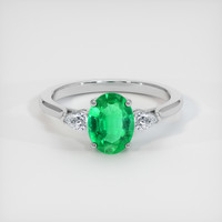 0.99 Ct. Emerald Ring, Platinum 950 1