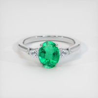 1.07 Ct. Emerald Ring, Platinum 950 1