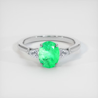 1.59 Ct. Emerald Ring, Platinum 950 1