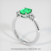 1.59 Ct. Emerald Ring, Platinum 950 2