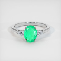 0.94 Ct. Emerald Ring, Platinum 950 1