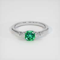 0.93 Ct. Emerald Ring, Platinum 950 1