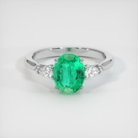 1.82 Ct. Emerald Ring, Platinum 950 1