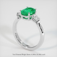 1.82 Ct. Emerald Ring, Platinum 950 2