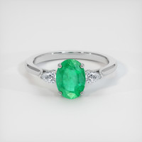 1.05 Ct. Emerald Ring, Platinum 950 1