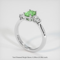 0.90 Ct. Gemstone Ring, Platinum 950 2