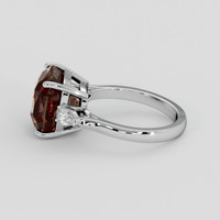 9.60 Ct. Reddish Orange Spessartite Garnet Ring, Platinum 950 4