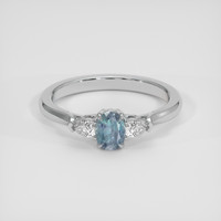 0.47 Ct. Bluish Green to Reddish Purple Alexandrite Ring, Platinum 950 1