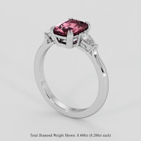 2.09 Ct. Pink Spinel Ring, Platinum 950 2