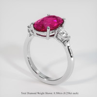 3.20 Ct. Gemstone Ring, Platinum 950 2