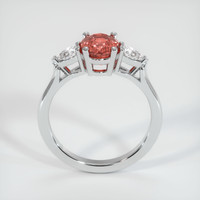 1.12 Ct. Padparadscha Sapphire Ring, Platinum 950 3