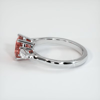 1.12 Ct. Padparadscha Sapphire Ring, Platinum 950 4
