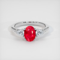 1.17 Ct. Ruby Ring, Platinum 950 1