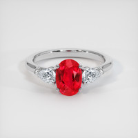 1.42 Ct. Ruby Ring, Platinum 950 1