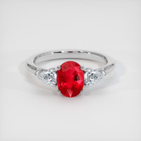 1.44 Ct. Ruby Ring, Platinum 950 1