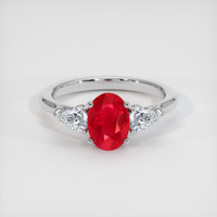 1.21 Ct. Ruby Ring, Platinum 950 1