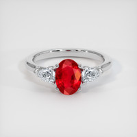 1.13 Ct. Ruby Ring, Platinum 950 1