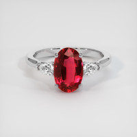 3.02 Ct. Ruby Ring, Platinum 950 1