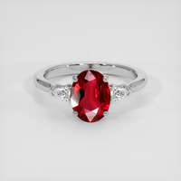 1.64 Ct. Ruby Ring, Platinum 950 1