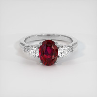 2.44 Ct. Ruby Ring, Platinum 950 1