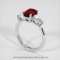 2.44 Ct. Ruby Ring, Platinum 950 2