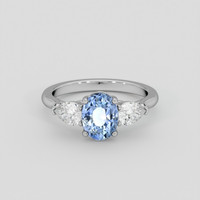 2.52 Ct. Blue Sapphire Ring, Platinum 950 1