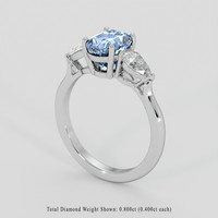 2.52 Ct. Blue Sapphire Ring, Platinum 950 2