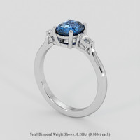 1.61 Ct. Blue Sapphire Ring, Platinum 950 2