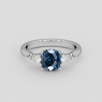 1.27 Ct. Blue Sapphire Ring, Platinum 950 1