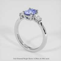 1.32 Ct. Blue Sapphire Ring, Platinum 950 2